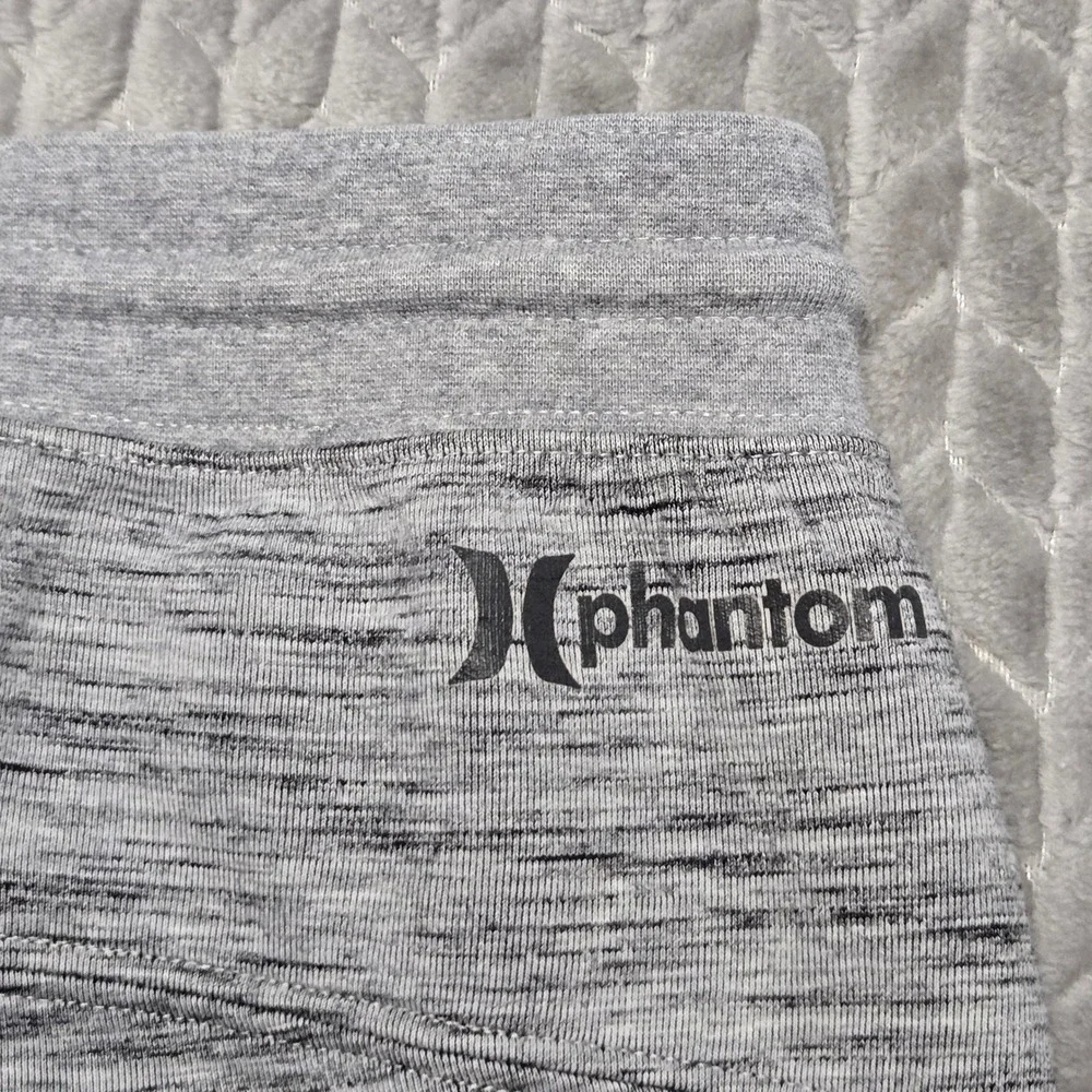 Hurley Phantom Mens Space Dye Knit Athletic Sweat Shorts Gray Size L D8458-00